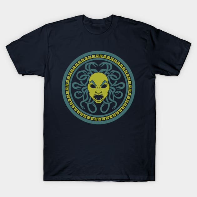 Shield of Medusa T-Shirt by nickbeta